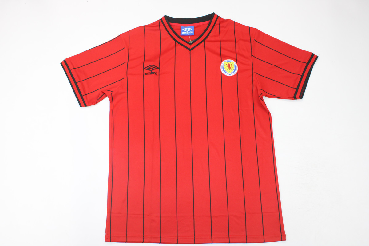 AAA Quality Scotland 1982 Away Red Soccer Jersey